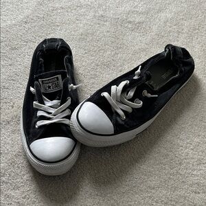 Converse Black Velvet - Low-Top Sneakers with elastic back